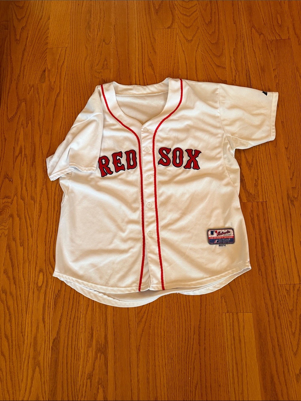 MLB‎ Majestic Authentic Collection White Red Boston Red Sox #34 Jersey Size 52